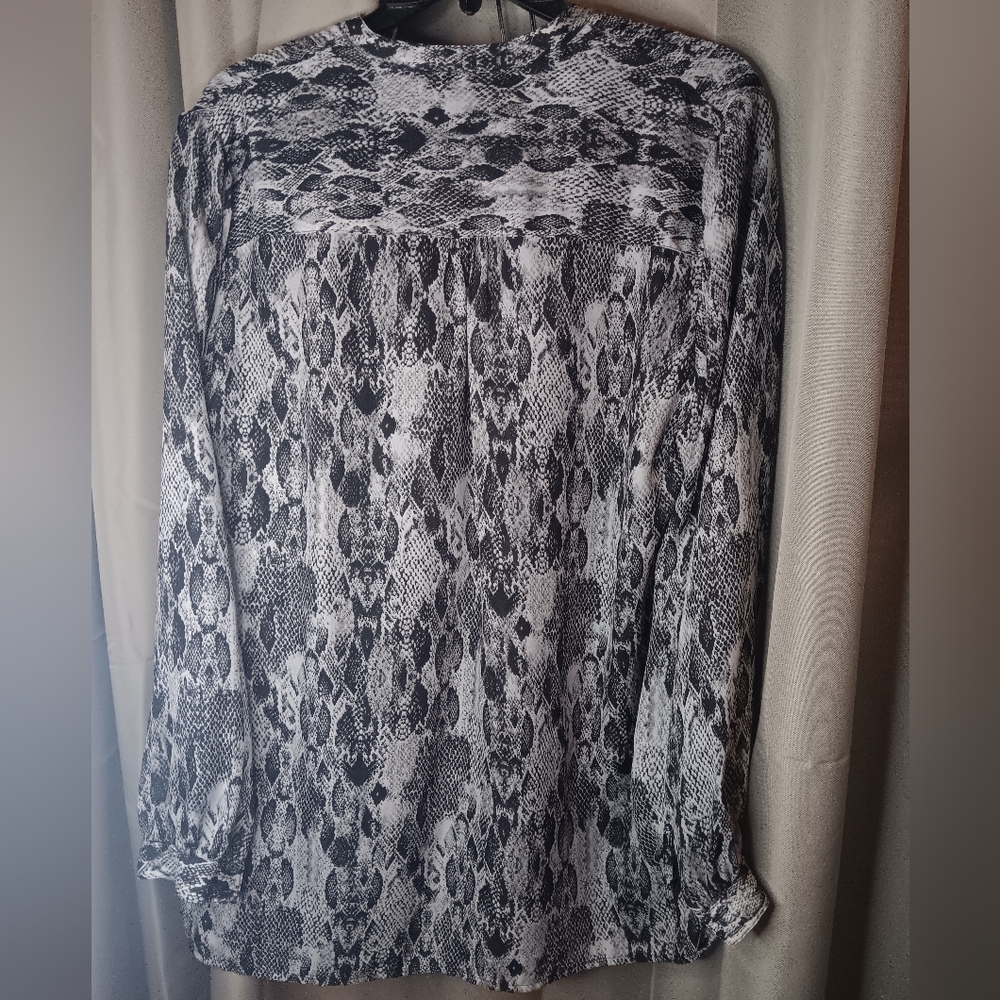 Snake Skin Print Button Up - image 3